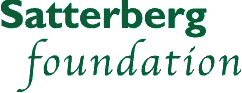 Logo of Satterberg Foundation with green text of the foundation's name