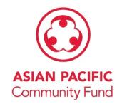 Red circular logo of the Asian Pacific Community Fund